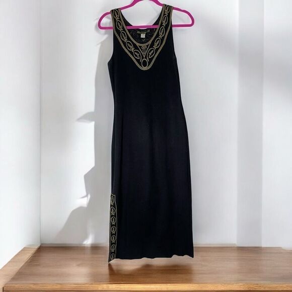 Peruvian Connection 100% Pima Cotton MIDI Sleeveless Dress Sz M Preowned - Picture 2 of 5